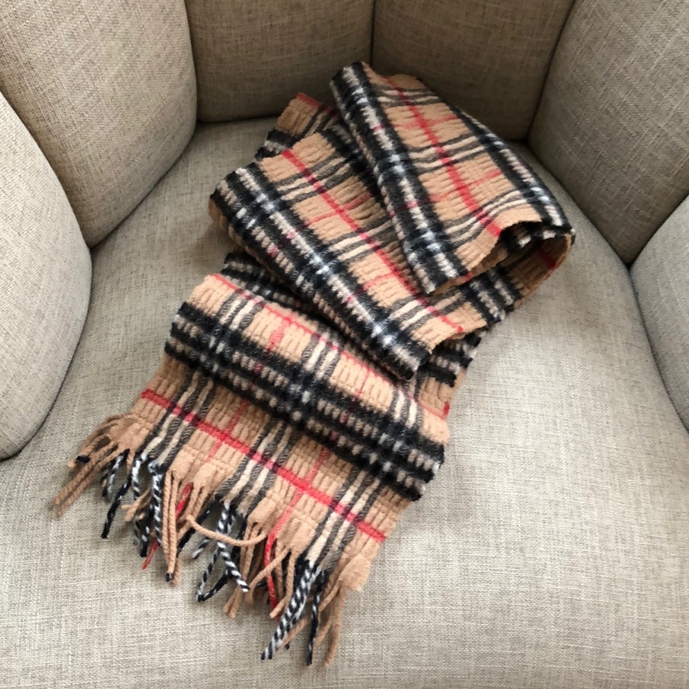 Burberry Cashmere and Wool Fringe Scarf